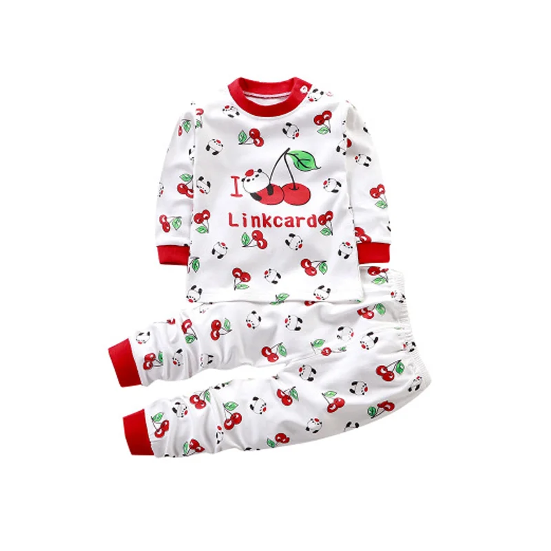19 видов стилей, модная Осенняя Милая Пижама, infantil, хлопковые детские пижамы, комплекты, детская одежда для сна, комплект с рисунком для новорожденных - Цвет: 03
