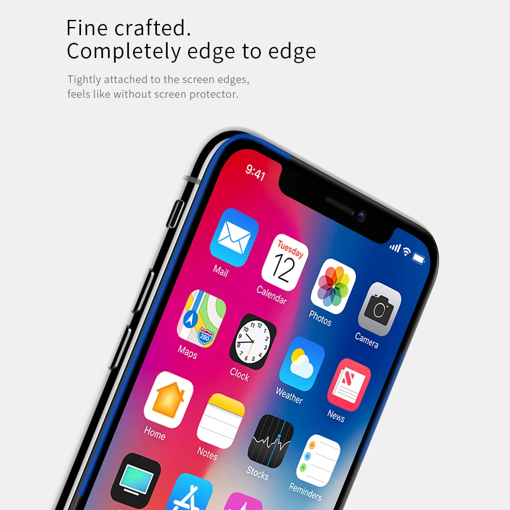 Для iPhone X 8 7 Plus XR XS Max стеклянный протектор экрана Nillkin полное покрытие 3D закаленное стекло для iPhone X защитное стекло