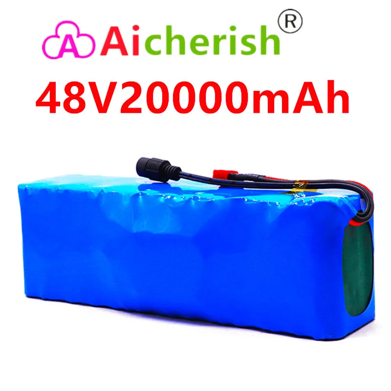 18650 Lithium Ion Scooter Battery Pack 48V 20Ah 1000W 13S3P Electric Bicycle Batteries Bms+54.6V Charger