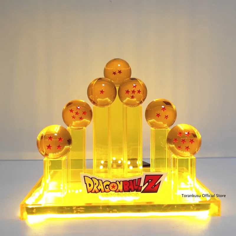 Зеленый Dragon Ball Z Shenron Светодиодные хрустальные шары ПВХ Фигурки игрушки аниме Dragon Ball Супер Shenlong светодиодная фигурка DBZ фигурки - Цвет: Зеленый