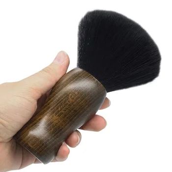 

Neck Duster Brush Accessories Salon Barber Hair Cutting Home Makeup Wooden Handle Styling Tools Face Professional Cleaning Soft