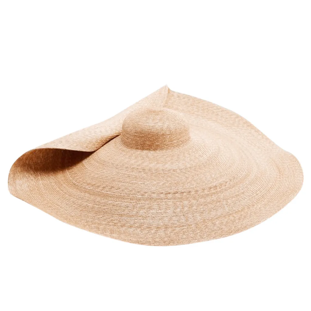 Женская летняя шляпа пляжная соломенная шляпа модная большая Солнцезащитная Шляпа Пляжная анти-УФ Защита от солнца Складная Соломенная шляпка крышка шляпы от солнца