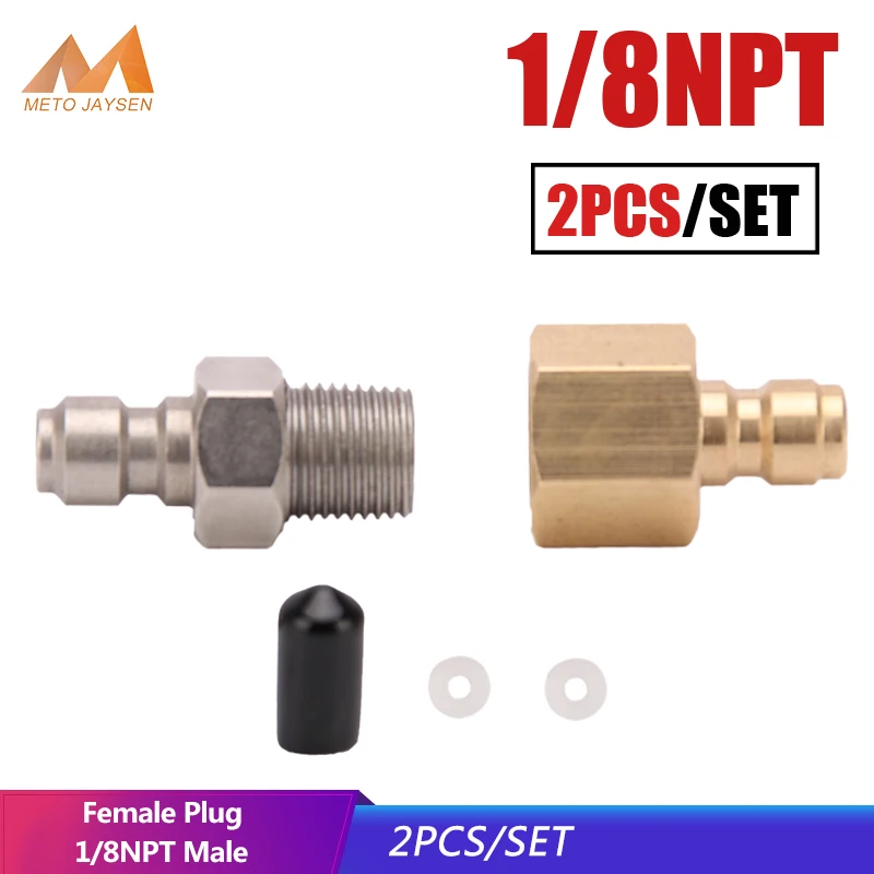 PCP Paintball 8mm Fill Nipple 1/8NPT Quick Female Plug Male Coupler Fittings Air Socket 2pcs/set | Спорт и развлечения