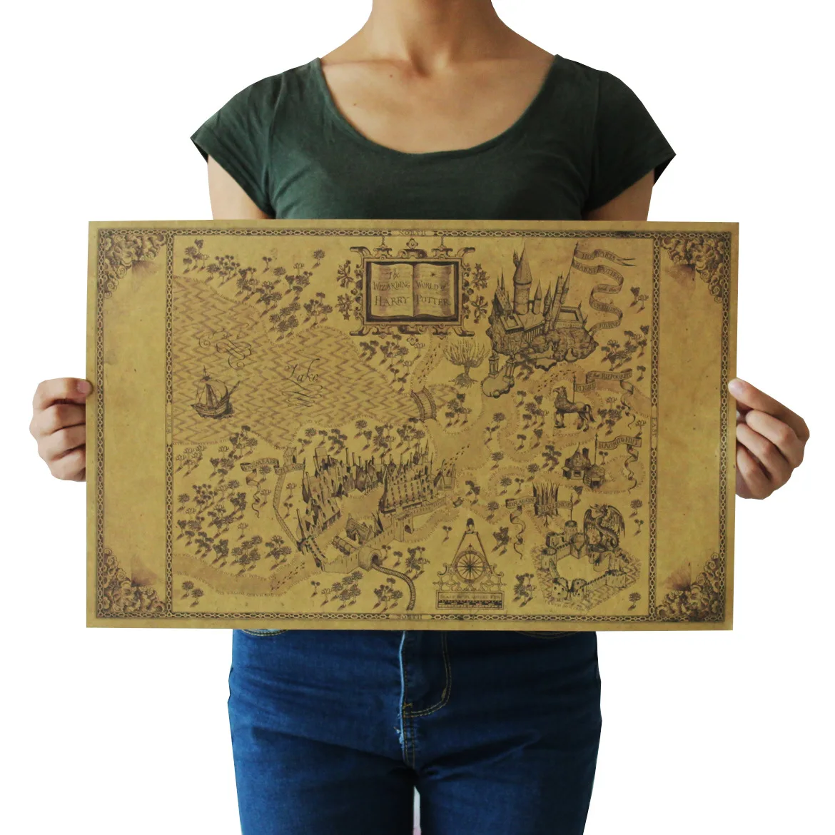 

[A355] Ha. of PROTONIC of Magic World Retro Kraftpaper Poster Indoor Bar Cafe Decoration