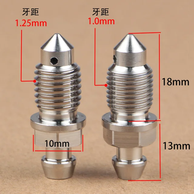 Viti Di Spurgo Banjo M10 X 1mm - 4 Pezzi Per Pinza Freno, Zincate, Con Tappo Antipolvere - Foto 14