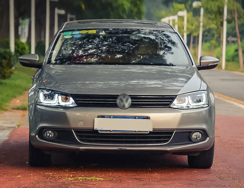 Светодиодный налобный фонарь для новой фары Sagitar Jetta 2012 2013 светодиодный DRL Биксеноновые прожекторные лампы