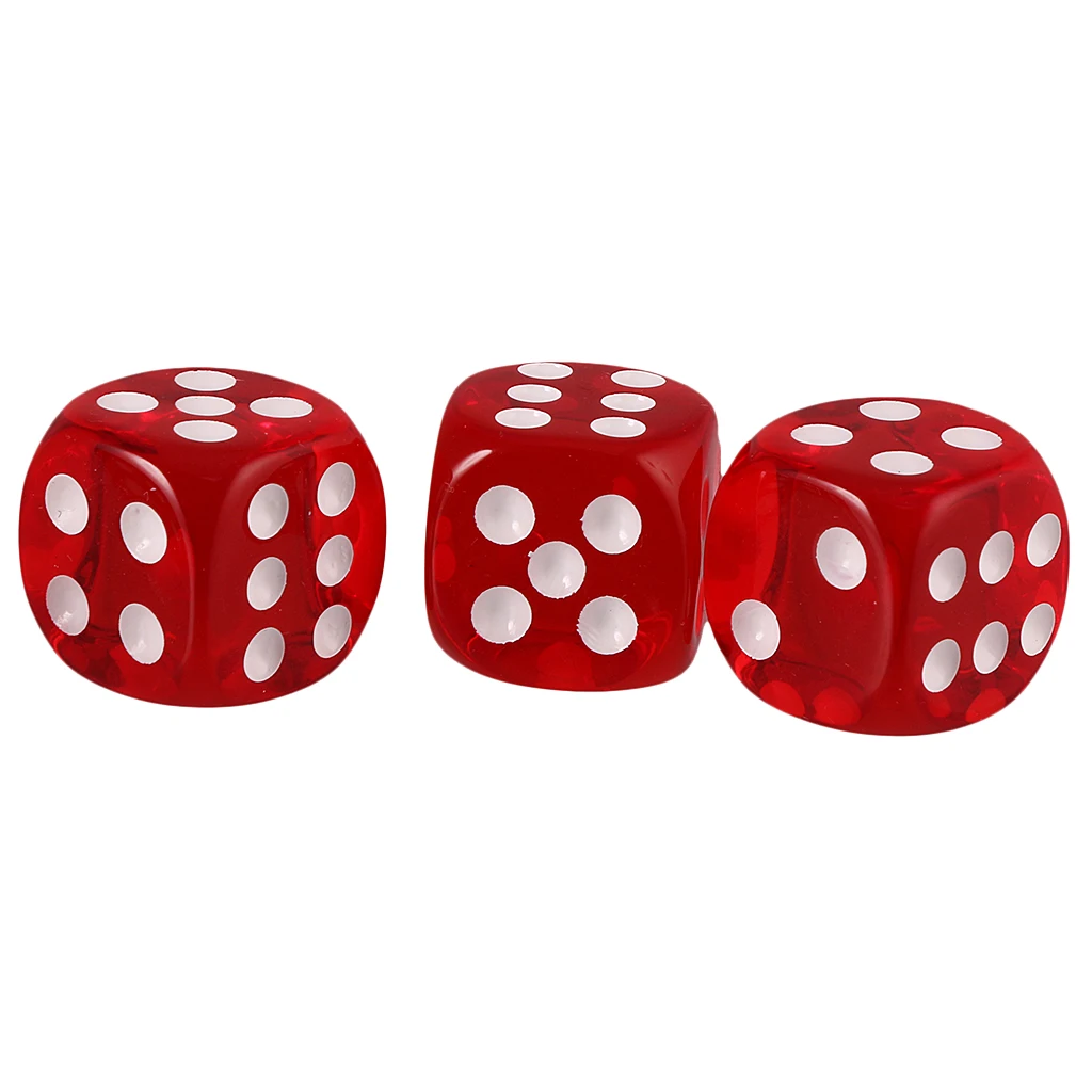 10pcs 16mm Six-sided D6 Dice for Dungeons & Dragons D&D TRPG Dices Party Gambling Dices Game Digital Dices