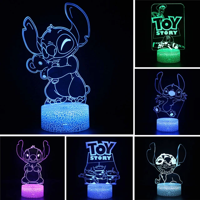 Stitch 3d Night Light Decoration, Stitch Led Night Light With Touch &  Remote Control, Stitch Bedroom Bedside Lamp, Multicolor Desk Table Lamp