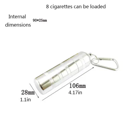 Влагостойкий металлический крючок чехол для сигарет портативный аксессуары для курения мужской гаджет контейнер для хранения модные подарки - Цвет: 8 Silver round