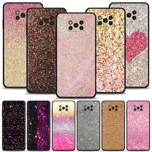 

Phone Case For Xiaomi Poco X3 Pro F3 X3 GT M3 X3 NFC F1 M3 Pro 5G F3 GT Silicon Fundas Pink Bling Glitter Glod Shining Flash