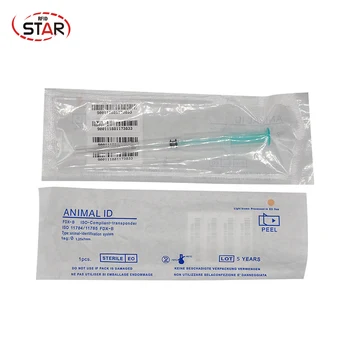 

Animal Pets RFID ID Microchips 1.4*8/1.25x7mm Iso11784/5 Fdx-b bioglass Implantable Microchips With Syringes for Dogs and Cats