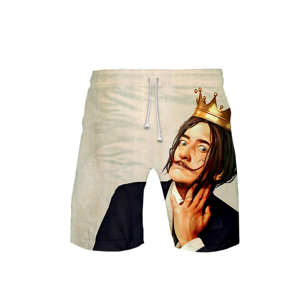 Мужские 3D шорты Salvador Dali, 3D шорты, летние новые быстросохнущие мужские шорты в стиле хип-хоп, пляжная одежда
