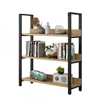 

Domestic Steel And Wood Bookshelf Landing Simple Shelf Multi-layer Bookcase Combination Storage Iron Display Rack