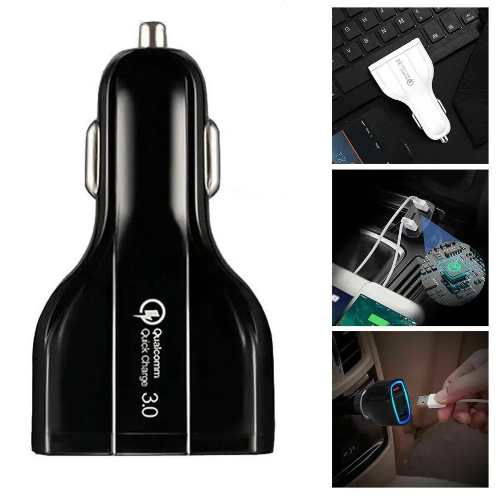 QC 3 0 USB C автомобильное зарядное устройство с портами Быстрая зарядка быстрое для