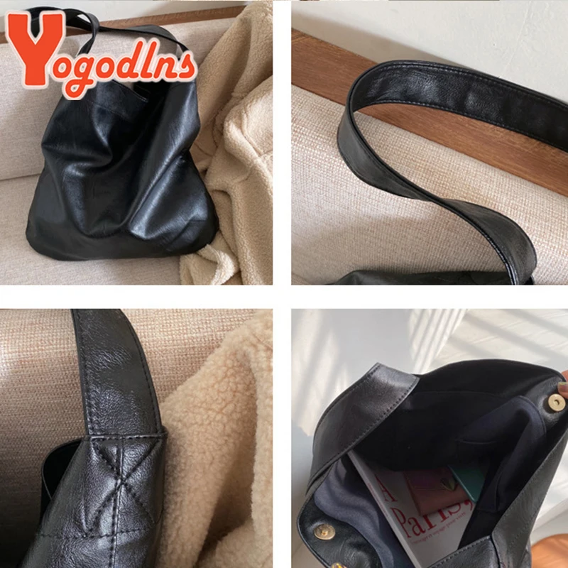 Women Leather Bags Handbags Large Shoulder De  Shoulder Bags Purse Pu  Leather - Shoulder Bags - Aliexpress