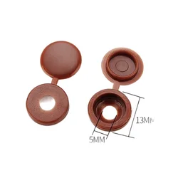 Payaso Tapa de rosca de plástico con bisagras, tapa protectora plegable, botón para muebles de coche, Tuercas decorativas, cubierta de pernos, 100 piezas