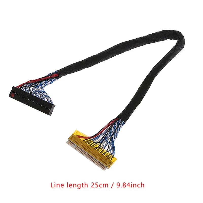 8 Bit LVDS Cable FIX 30 Pin 2ch For 17 26inch LCD LED Panel Controller 25cm 2