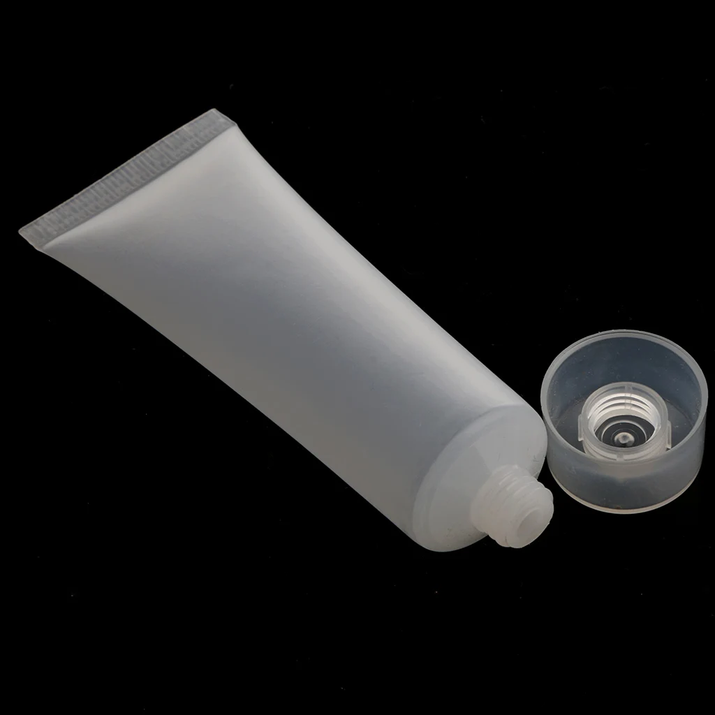 10pcs Travel Empty Clear Tubes Cosmetic Cream Lotion Containers 30ml