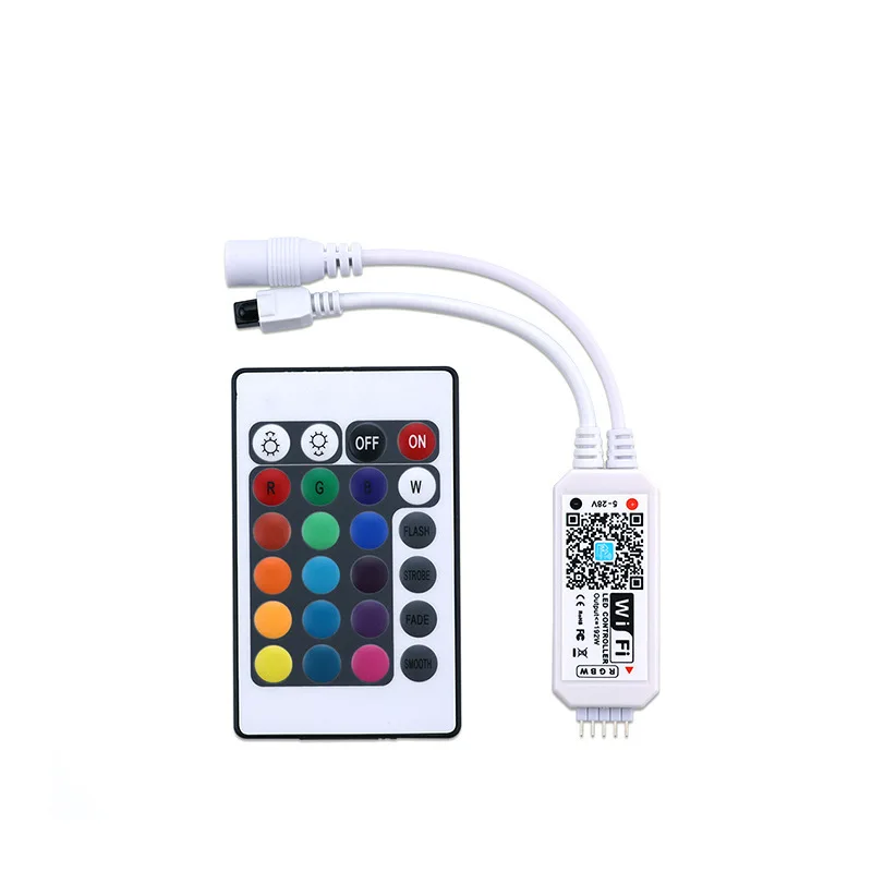 

Manufacturers Direct Selling Infrared 24 Key WiFi RGBW Controller Amazon Alexa Intelligent Voice RGB Controller