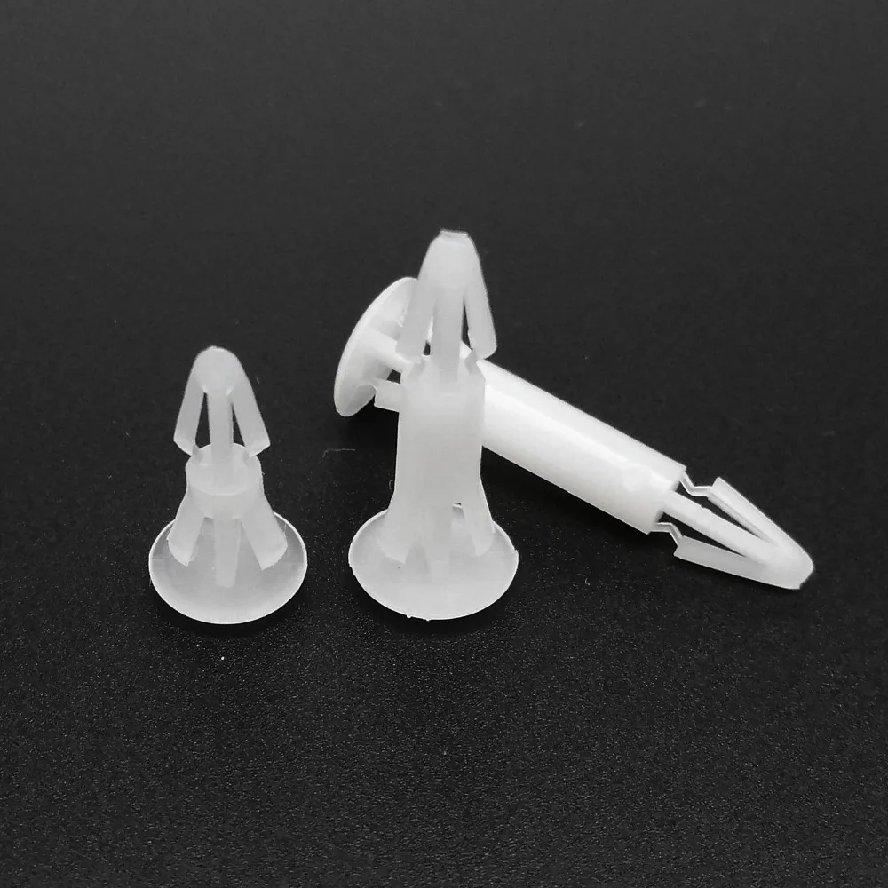 HZYUEGOU 50 Stück Nylon-Kunststoff-Abstandshalter, Nieten, umgekehrte Einsteckklammer, feste Halterung für Leiterplatten, für 3-4 4,5-5,5 mm Löcher – Detail 4