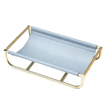

Storage Tray Desktop Storage Holder Decorative Leather Key Storage Organizer for Living Room Bedroom Cabinet