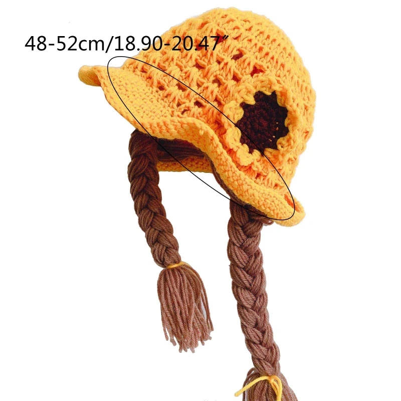 Cute Idyllic Handmade Knitted Baby Girl Twist Braid Hat Infant Wigs Brades Kid Hats Caps Aliexpress