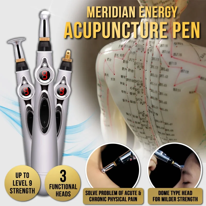 

2019 Hot New Arrival Electric Acupuncture Magnet Therapy Heal Pain Relief Cosy Full Body Massage Pen Meridian Energy Pen