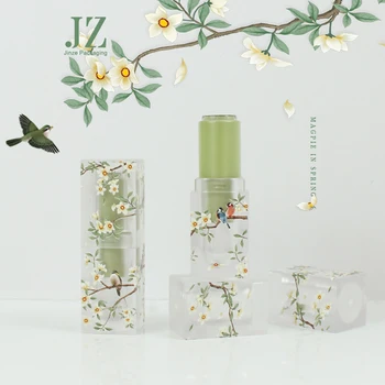 

Scrub Square Empty Lip Balm Container 3.5ML Small Fresh Lipstick Tubes DIY Sample Pack Bottle Empty Lip Tubes Makeup Tools
