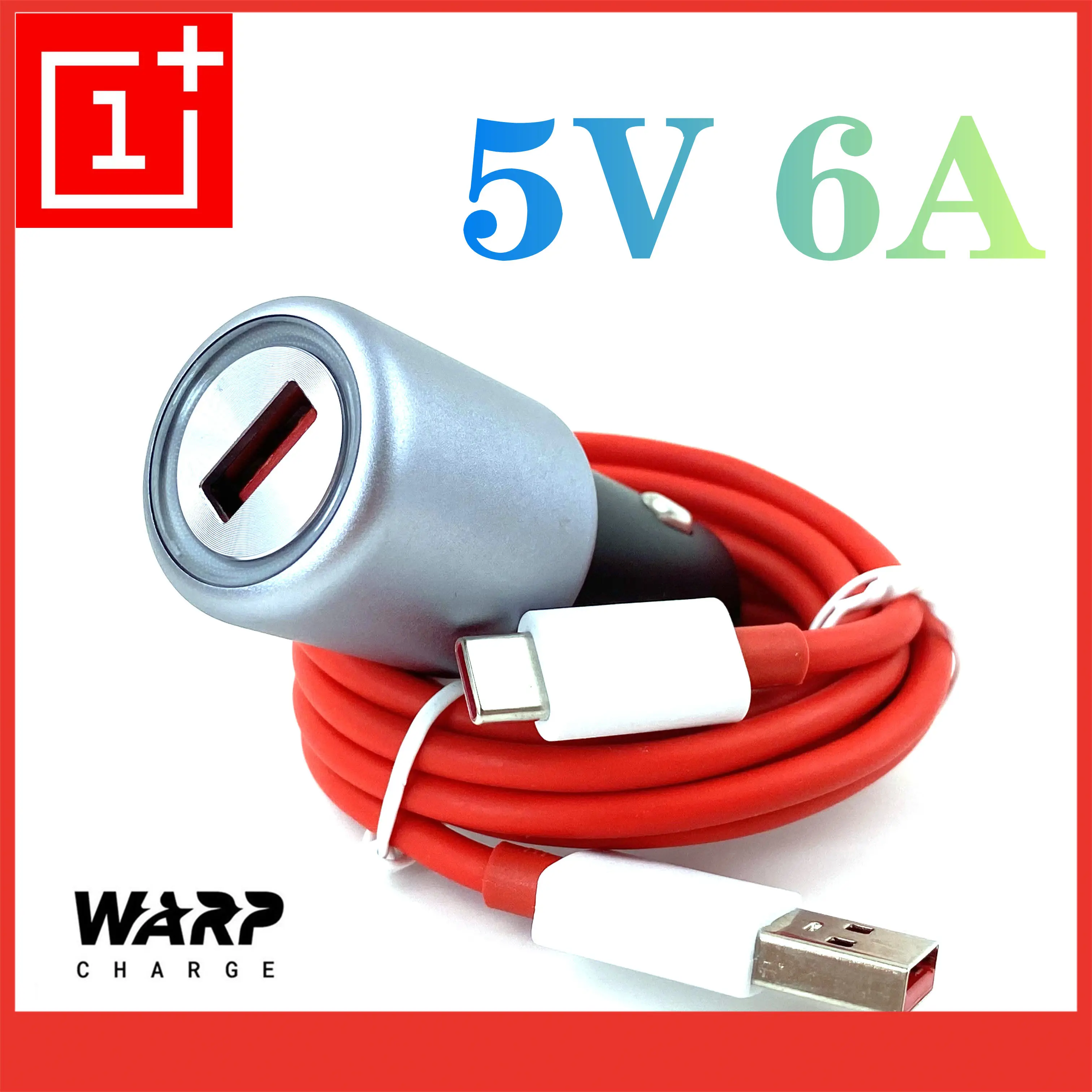 OnePlus Warp Charge 30W Car Charger Original Adapter 5V 6A Max For 7 7T Pro 6T 6 With 1M Usb Type C Cable | Мобильные телефоны и