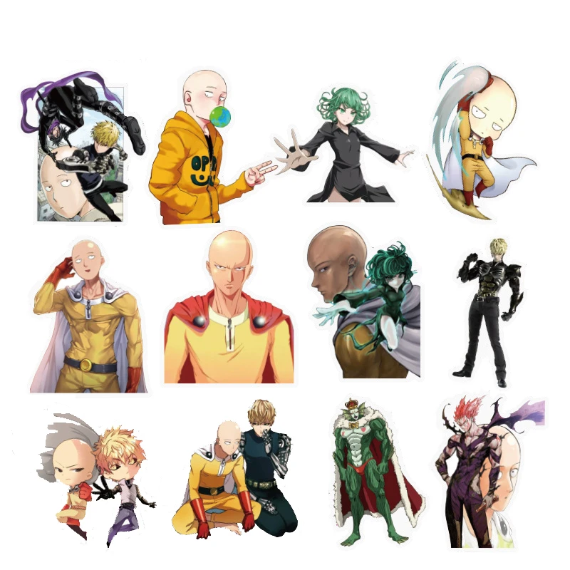 38 шт. Мультяшные наклейки One Punch Man милые аниме наклейки для ноутбука блокнот с декором для macbook air lenovo ipad dell наклейка детский подарок