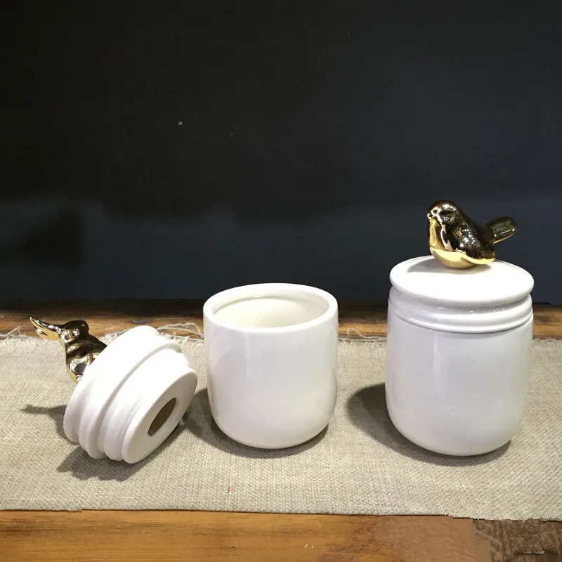 Small Pet Urn Bird Dog Pet Urns Cremation Caskets Funeral Vase Cat Cremation Ash For Human Ashes Made Ceramics Hand Painted