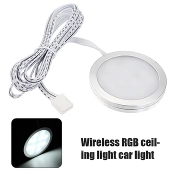 

Easy Install Car Interior Closet Aluminium Alloy Trailer RGB LED Ceiling Light Roof Recessed Down Wireless Remote Control Marine