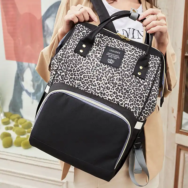 leopard nappy bag