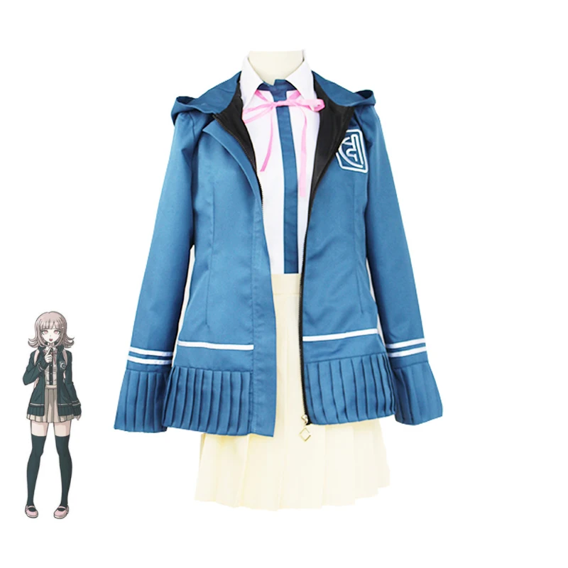 Костюм для косплея из игры Super DanganRonpa 2 Dangan Ronpa Chiaki Nanami Униформа куртка рубашка