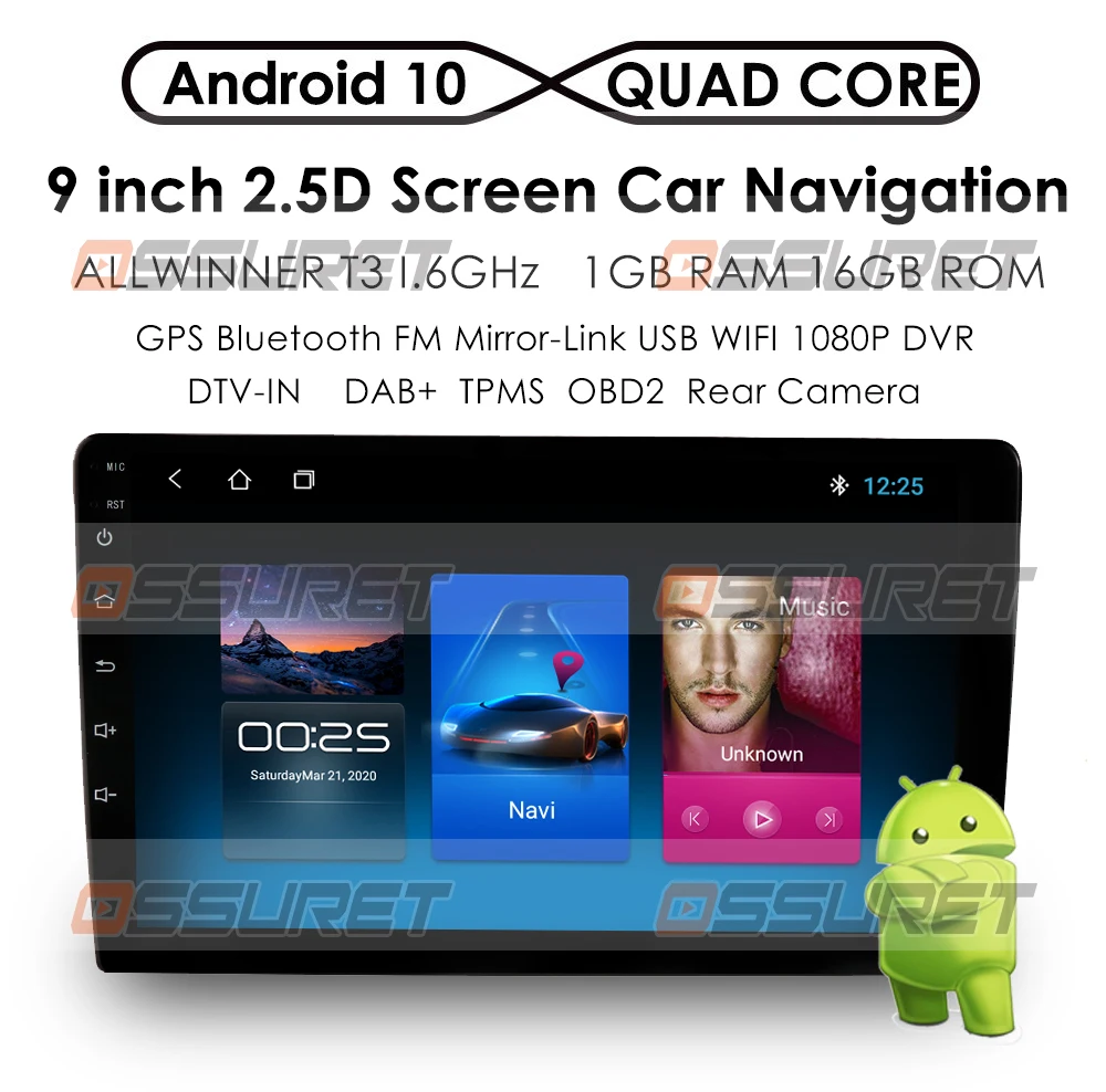 1G+16G Android 10 4G Car Radio for 9