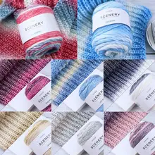 100 г пряжа для ручного вязания, градиентная цветная пряжа для вязания крючком LX9E