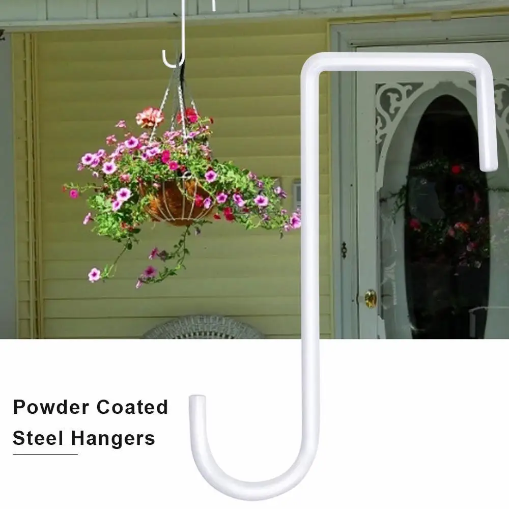 

Balcony Plant Flower Pot Wrought Iron Hooks Holder Wall-Mounted Hanging Basket Bracket Garden Decoration Garden Flower Pots Hoo