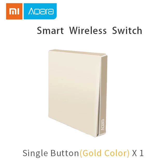 Xiaomi Aqara настенный выключатель Умный дом беспроводной ключ настенный выключатель Zero Line Fire ZigBee версия работает с Mijia/Apple HomeKit APP - Цвет: Smart Switch Single