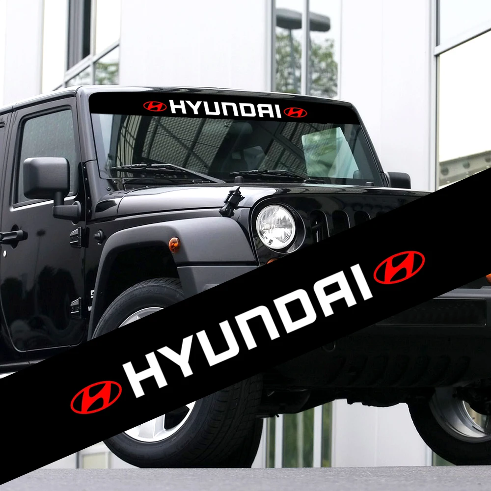 2 шт. виниловые наклейки на переднее стекло автомобиля Hyundai i20 i30 ix35 Solaris Elantra Ac |