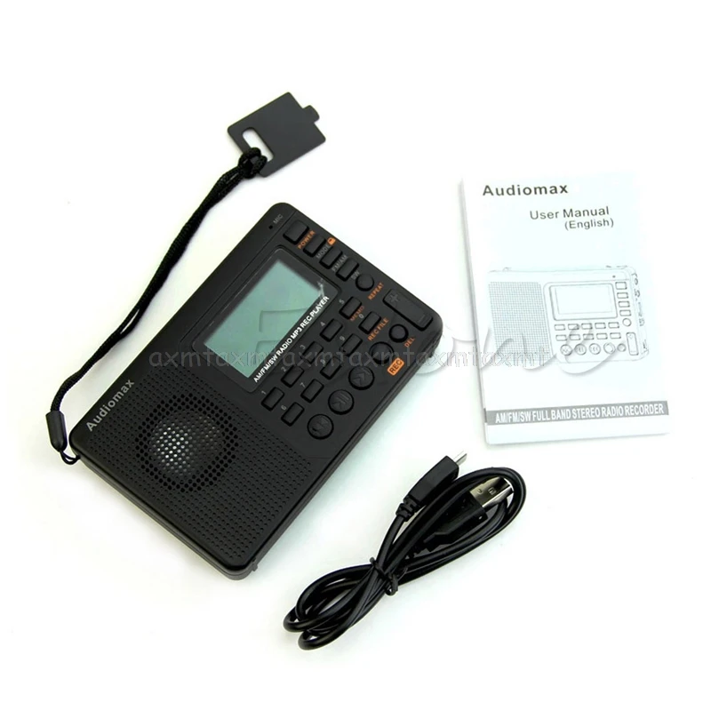 Цифровой тюнинговый ЖК-приемник TF MP3 REC плеер AM FM SW полный диапазон радио портативный N08 19 Прямая поставка