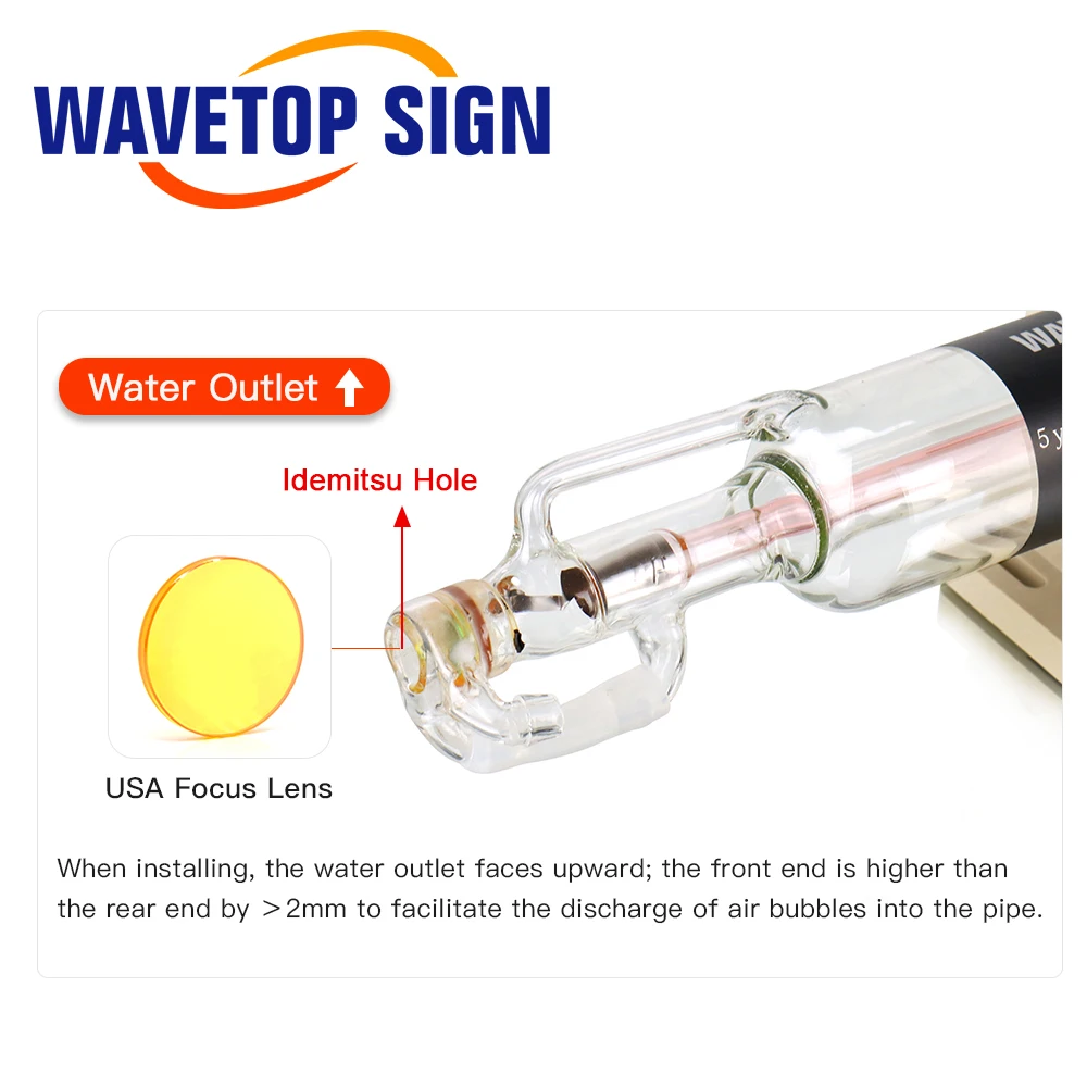 WaveTopSign 45 W 50 Co2 лазерной трубки Длина диаметром 700 мм. мм обновлен металлическая