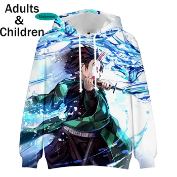 

Hot Kids Hooded 3D Comic Kimetsu no Yaiba Hoodies Men Sweatshirts Women Popular Hoodie 3D Demon Slayer Boys Girls Pullovers