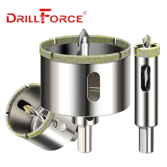 Drillforce 16-100mm scie cloche noyau foret ouvre outils de coupe pour Mable céramique verre avec foret central 1