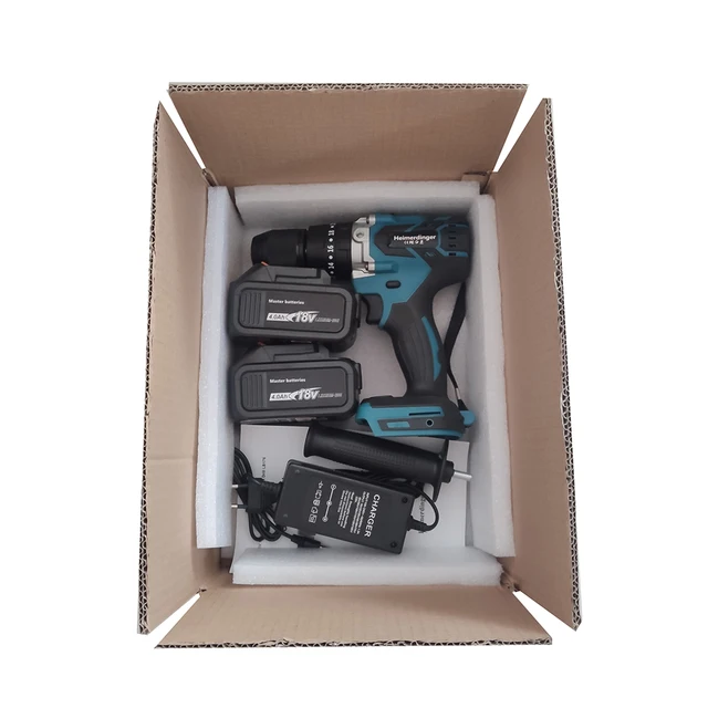 18V 13mm cordless impact drill 18V 13mm brushless impact drill 18V impact drill 18V screwdriver drill with two batteries with two 4A battery