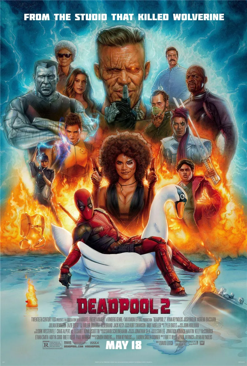 

60x90cm Canvas Paintings Deadpool 2 Movie Posters Abstract Gift Amazing Coloring By Numbers Wall Art Prints for Kids Teens Decor