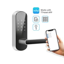 

Wireless Bluetooth Smart Home Hotel Keyless Digital Password RFID Card Door Lock With Web Management System