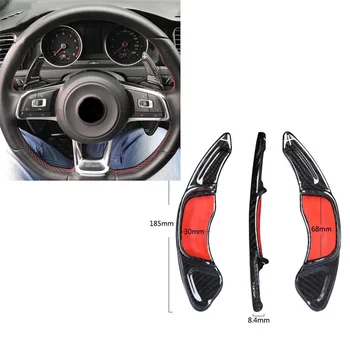 

For Volkswagen Golf7 Scirocco Sagitar GLI Lamando GTS Carbon Steering Wheel Paddle Shift Extend Shifter Extension Trim replace