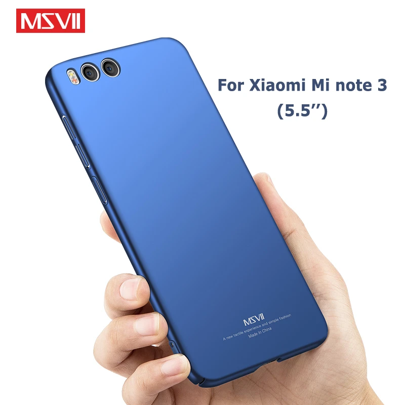 Mi Note 3 Case Cover Msvii Slim Frosted Cases For Xiaomi Note 3 Case Xiomi Note3 PC Cover For Xiaomi Mi Note 3 Note3 Cases 5.5"