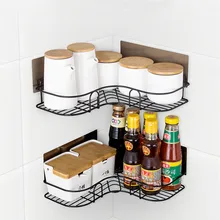 Bathroom Accessories Kitchen Accessories Storage Rack Stainless Punch-Free Firm Bathroom Shelf Storage Kitchen Organizer Rack