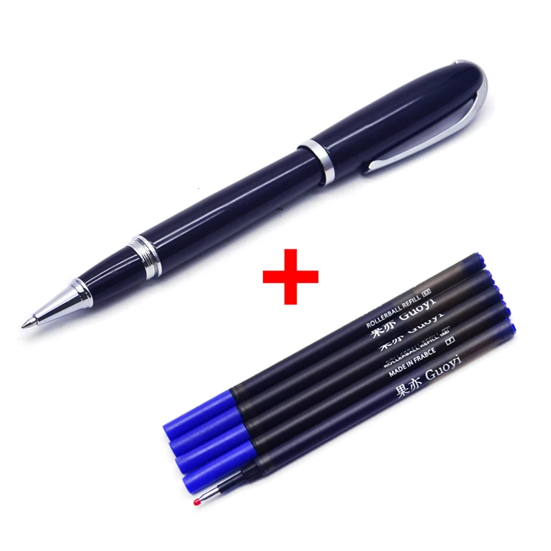 black-5 Blue refill CCCAGYA C007 красная и черная металлическая гелевая ручка заправка 0,5 мм. Узнайте, для офиса и школы канцелярский подарок; ручка& Отель Шариковая ручка для бизнеса - Цвет: black-5 Blue refill
